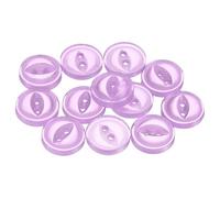 sourcing map 12pcs 16L Purple Round Sewing Buttons 10mm 3/8" Resin 2-Hole Fish Eye Craft DIY Replacement Button for Craft Pants Dress Skirt Clothing Fastener Buttons