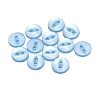 sourcing map 12pcs 16L Sky Blue Round Sewing Buttons 10mm 3/8" Resin 2-Hole Fish Eye Craft Replacement Button for Craft Decoration Pants Dress Skirt Clothing Fastener Buttons