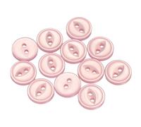 sourcing map 12pcs 18L Pink Round Sewing Buttons 11.5mm 15/32" Resin 2-Hole Fish Eye Craft DIY Replacement Button for Craft Pants Dress Skirt Clothing Fastener Buttons