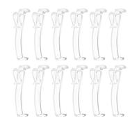 sourcing map 12Pcs 2.5 Inch Clear Valance Clips, Hidden Window Blind Valance Retainer Holder for Horizontal Blind Wood or Faux Wood Blinds Style10