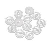 sourcing map 12pcs 20L Cream White Round Sewing Buttons 12.5mm 1/2" Resin 2-Hole Fish Eye Craft DIY Replacement Button for Craft Pants Dress Skirt Clothing Fastener Buttons