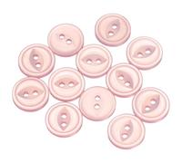 sourcing map 12pcs 20L Pink Round Sewing Buttons 12.5mm 1/2" Resin 2-Hole Fish Eye Craft DIY Replacement Button for Craft Pants Dress Skirt Clothing Fastener Buttons