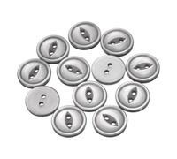 sourcing map 12pcs 28L Light Gray Round Sewing Buttons 18mm 11/16" Resin 2-Hole Fish Eye Craft DIY Replacement Button for Craft Pants Dress Skirt Clothing Fastener Buttons