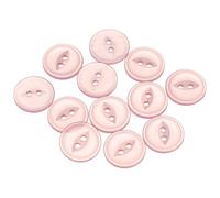 sourcing map 12pcs 28L Pink Round Sewing Buttons 18mm 11/16" Resin 2-Hole Fish Eye Craft DIY Replacement Button for Craft Pants Dress Skirt Clothing Fastener Buttons