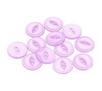 sourcing map 12pcs 28L Purple Round Sewing Buttons 18mm 11/16" Resin 2-Hole Fish Eye Craft DIY Replacement Button for Craft Pants Dress Skirt Clothing Fastener Buttons