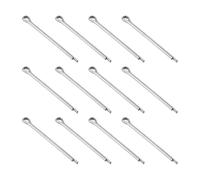 sourcing map 12Pcs 3.2mmx50mm 304 Stainless Steel Cotter Pin, Split Pin Fastener Clips Split Cotter for Household Appliances, Sports Equipment, Car Mechanics Repair (Silver)