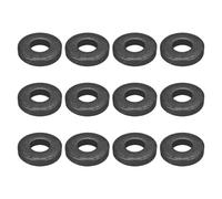 sourcing map 12pcs 3/8" Black Flat Washer for M10 Screw, Steel Metal Washers 10mm ID 24mm OD 5mm Length for Industrial, Screws Bolts