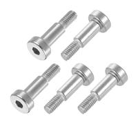 sourcing map 12Pcs 304 Stainless Steel Shoulder Bolt 5mm Shoulder Dia 10mm Shoulder Length M4 Thread Hex Socket Shoulder Bolts for Textile Hydraulic Injection Molding Machinery Industries