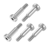 sourcing map 12Pcs 304 Stainless Steel Shoulder Bolt 5mm Shoulder Dia 12mm Shoulder Length M4 Thread Hex Socket Shoulder Bolts for Textile Hydraulic Injection Molding Machinery Industries