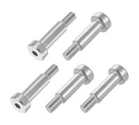 sourcing map 12Pcs 304 Stainless Steel Shoulder Bolt 8mm Shoulder Dia 20mm Shoulder Length M6 Thread Hex Socket Shoulder Bolts for Textile Hydraulic Injection Molding Machinery Industries