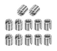 sourcing map 12Pcs 316 Stainless Steel Thread Reducing Nuts, M4x0.7 Male to M2x0.4 Female 4mm Long Metric Repairing Insert Nut Screw Threaded Adapters Sleeve Reducer Conversion Fastener