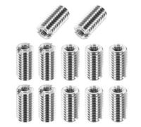 sourcing map 12Pcs 316 Stainless Steel Thread Reducing Nuts, M5x0.8 Male to M3x0.5 Female 10mm Long Metric Repairing Insert Nut Screw Threaded Adapters Sleeve Reducer Conversion Fastener