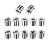 sourcing map 12Pcs 316 Stainless Steel Thread Reducing Nuts, M5x0.8 Male to M3x0.5 Female 5mm Long Metric Repairing Insert Nut Screw Threaded Adapters Sleeve Reducer Conversion Fastener