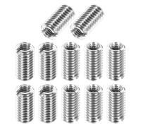 sourcing map 12Pcs 316 Stainless Steel Thread Reducing Nuts, M6x1 Male to M3x0.5 Female 12mm Long Metric Repairing Insert Nut Screw Threaded Adapters Sleeve Reducer Conversion Fastener