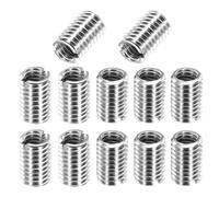 sourcing map 12Pcs 316 Stainless Steel Thread Reducing Nuts, M8x1.25 Male to M6x1 Female 12mm Long Metric Repairing Insert Nut Screw Threaded Adapters Sleeve Reducer Conversion Fastener