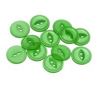 sourcing map 12pcs 32L Green Round Sewing Buttons 20mm 4/5" Resin 2-Hole Fish Eye Craft DIY Replacement Button for Craft Pants Dress Skirt Clothing Fastener Buttons