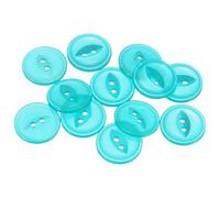 sourcing map 12pcs 32L Lake Blue Round Sewing Buttons 20mm 4/5" Resin 2-Hole Fish Eye Craft DIY Replacement Button for Craft Pants Dress Skirt Clothing Fastener Buttons