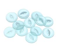 sourcing map 12pcs 32L Light Blue Round Sewing Buttons 20mm 4/5" Resin 2-Hole Fish Eye Craft DIY Replacement Button for Craft Pants Dress Skirt Clothing Fastener Buttons