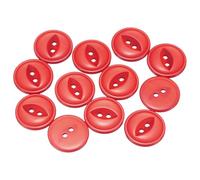 sourcing map 12pcs 32L Red Round Sewing Buttons 20mm 4/5" Resin 2-Hole Fish Eye Craft DIY Replacement Button for Craft Pants Dress Skirt Clothing Fastener Buttons