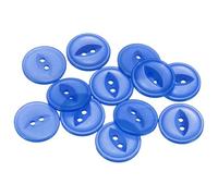 sourcing map 12pcs 32L Sapphire Blue Round Sewing Buttons 20mm 4/5" Resin 2-Hole Fish Eye Craft DIY Replacement Button for Craft Pants Dress Skirt Clothing Fastener Buttons