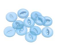 sourcing map 12pcs 32L Sky Blue Round Sewing Buttons 20mm 4/5" Resin 2-Hole Fish Eye Craft DIY Replacement Button for Craft Pants Dress Skirt Clothing Fastener Buttons
