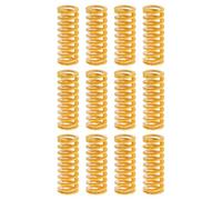 sourcing map 12pcs 3D Printer Heating Bed Spring, 8mm OD 20mm Length Light Load Compression Mould Die Spring 3D Printer Compression Spring for 3D Printer Electric Part, Yellow