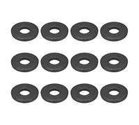 sourcing map 12pcs 5/8" Black Flat Washer for M16 Screw, Steel Metal Washers 16mm ID 45mm OD 6mm Length for Industrial, Screws Bolts