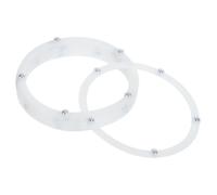 sourcing map 12Pcs 5 Inch Rotating Swivel Stand with Steel Ball Bearings, Lazy Susan Base Turntable Bearing Plate Round Table Swivel Base for Home Kitchen, White, 5 Balls