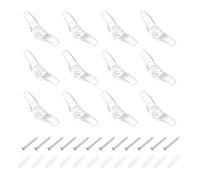 sourcing map 12Pcs 55x11mm Blind Cord Cleats, Blind String Safety Rope Plastic Holder, Window Cord Hooks with Screws for Curtains Sun Shades Ropes, Clear