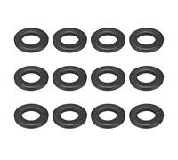 sourcing map 12pcs 7/8" Black Flat Washer for M22 Screw, Steel Metal Washers 22mm ID 43mm OD 6mm Length for Industrial, Screws Bolts