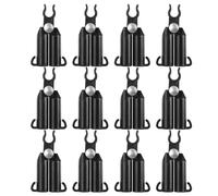 sourcing map 12Pcs 8mm/0.3in Adjustable Plant Trellis Connectors Clips A-Type 70 Degree, Plastic Garden Stakes Clips for Gardening Bracket Shelf Rods Buckles Garden Trellis