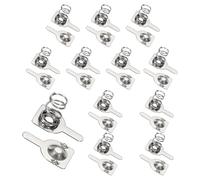 sourcing map 12Pcs AAA Battery Spring Metal Contact Plate 9 x 9mm Positive Negative Unipolar(semicircle) Conversion Nickeling Plate for Battery Holder and Electronic Toys, Two Way