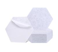 sourcing map 12Pcs Acoustic Panel Self-Adhesive 30 x 26 x 0.9cm Good Density Sound Proof Padding, Hexagon Sound Proof Absorbing Panels, Insulation Beveled Edge Wall Tiles (Silver Grey)