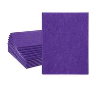 sourcing map 12pcs Adhesive Acoustic Panels Rectangular High-Density Sound Proof Felt Self Stick Non-Slip Anti Vibration Pads Anti-Skid Noise 16"x12"x0.35" (LxWxT), Violet