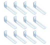 sourcing map 12Pcs Adjustable Right Angle Brackets 3.1"x1.2"x0.7" Silver | Slotted L-Shape Corner Bracket 90 Degree Steel l Bracket Support, for Shelves, Wood Furniture Construction