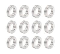 sourcing map 12pcs Aluminum Spacer 12mm Bore x 20mm OD x 6mm Length Screw Bushing Plain Finish Round Metal Spacer for M12 Screws Bolts and Rods