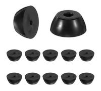 sourcing map 12Pcs Anti Vibration Rubber Feet 1.2"L x 0.8"W x 0.5"H 0.2"Dia Isolator Rubber Bumper Air Compressor Foot Pads for Generators Pressure Washers, Black