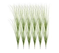 sourcing map 12Pcs Artificial Grass Plants, 20.5" Plastic Fake Wheat Grass Greenery Shrubs Outdoor Artificial Shrubs Faux Bushes for Home Garden Front Decor, Green