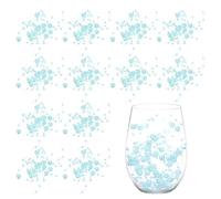 sourcing map 12pcs Artificial Pearl String for Floating Candle, 9.8" Beads Pearl, Light Blue