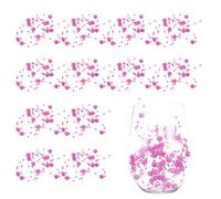 sourcing map 12pcs Artificial Pearl String for Floating Candle, 9.8" Beads Pearl, Rose Red