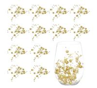 sourcing map 12pcs Artificial Pearl String for Floating Candle, 9.8", Pearlescent Gold