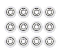 sourcing map 12Pcs Ball Bearing Guide 8x30x8.5mm Double Shielded Chrome Steel Bearings Rolling Wheel for Total Gym Parts, White