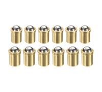 sourcing map 12pcs Ball Point Spring Plungers 10x13mm / 12x16mm Brass Precision Positioning Beads Ball Spring Plungers Ball Catch Latch for Door Cupboard Mechanical Devices Clamps Furniture