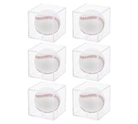 sourcing map 12pcs Baseball Display Case, Acrylic Square Baseball Holder for Display Memorabilia Ball Showcase (3.15" x 3.15" x 3.15")