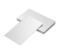 sourcing map 12Pcs Blank Metal Business Cards 85 x 50 x 0.5mm Stainless Steel Sheet Name Card for Laser Engraving DIY Cards, Silver