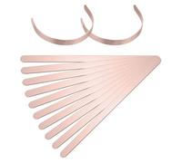 sourcing map 12Pcs Bracelet Blanks, 3/8 x 6inch Bangle Blanks Cuff Bracelet Blanks Copper for DIY Bracelet Jewelry Making(Rose Gold, 1.6mm Thick)