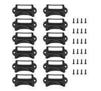 sourcing map 12pcs Brushed Cup Handles Vintage Metal Drawer Pulls Handle with Screw for Drawer Dresser Cupboard Kitchen Furniture Decoration Black