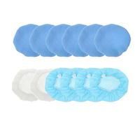 sourcing map 12pcs Car Polisher Bonnet Buffing Pad Micro-Fiber Non-Woven Fabric Lamb's Wool Polishing Buffing Pad Cover for 5"-6" Car Buffer Bonnets Polisher