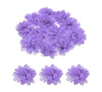 sourcing map 12pcs Chiffon Flowers 3 Inch Light Purple Artificial Craft Fake Flowers DIY Fabric Flowers Head for Crafts Clothing, Graduation Headbands Flower, Wedding Home Birthday Party
