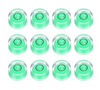 sourcing map 12pcs Circular Bubble Spirit Level 12x6 mm Mini Round Bubble Spirit Level Little Measuring Layout Tools for TV Industrial Carpentry Picture Frame, Green/Black